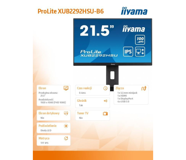 iiyama ProLite XUB2292HSU-B6 - 1217918 - zdjęcie 16